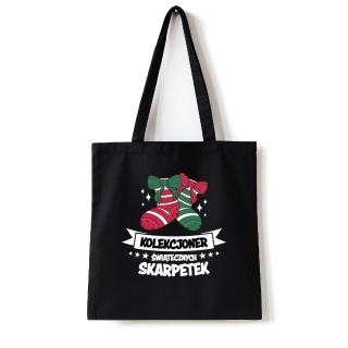 Torba bawełniana 38 x 42 cm "Kolekcjoner świątecznych skarpetek"