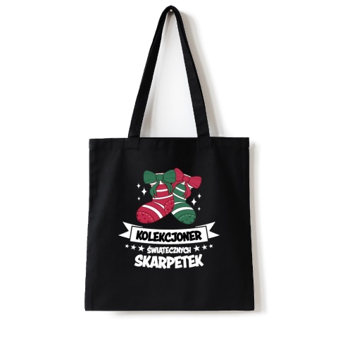 Torba bawełniana 38 x 42 cm "Kolekcjoner świątecznych skarpetek"
