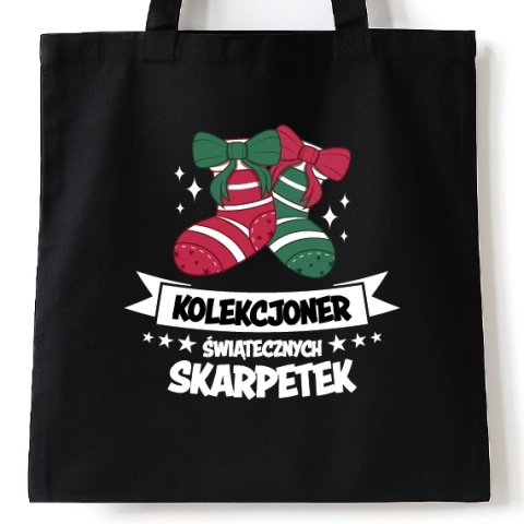 Torba bawełniana 38 x 42 cm "Kolekcjoner świątecznych skarpetek"